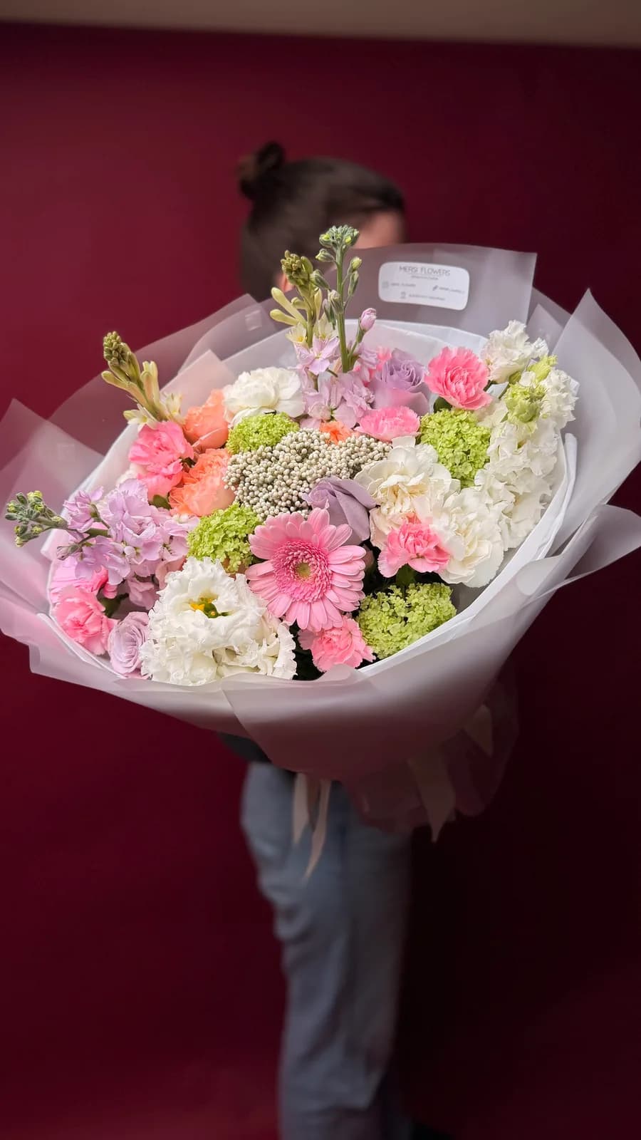 Colorful Fragile Joy ART bouquet of mixed seasonal flowers